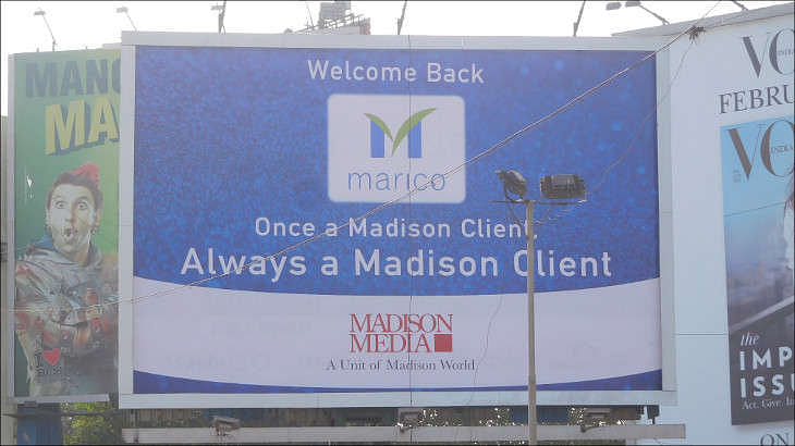 Madison wins Marico; shows off with billboards in Mumbai