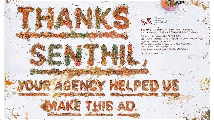 This ad is made using food wasted by agencies...