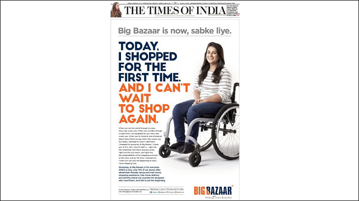 As Big Bazaar makes over 140 stores wheelchair-friendly...