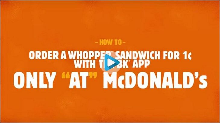 Burger King invites customers to burn competitors ads...