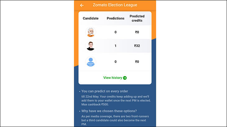 Zomato wants users to predict who India's next Prime Minister will be