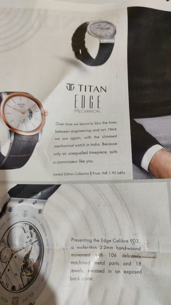 Titan edge new model 2021 sales