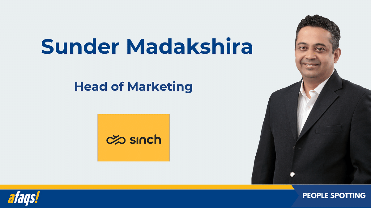 Sinch India appoints Sunder Madakshira as head of marketing