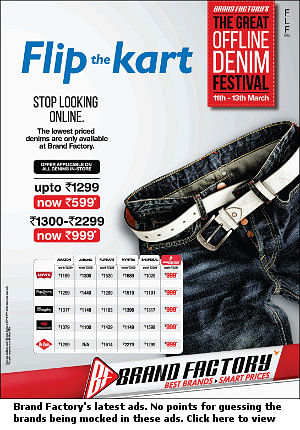 Brand factory outlet offers on jeans