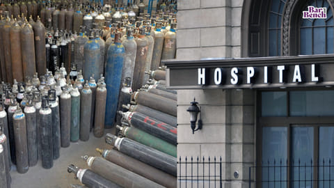 Hospital,  Oxygen cylinders