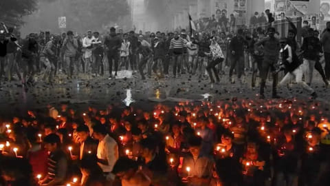 candle light march, Delhi riots 