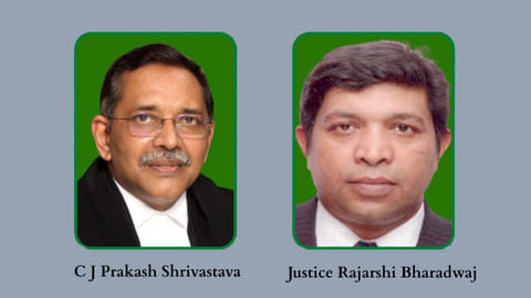 Chief Justice Prakash Shrivastava and Justice Rajarshi Bharadwaj