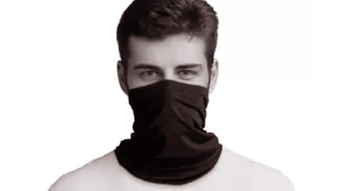 person covering face with hand kerchief