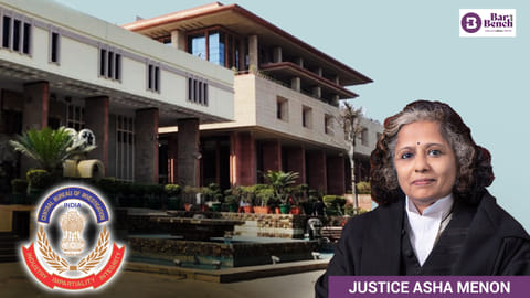 Justice Asha Menon, Delhi High Court and CBI logo