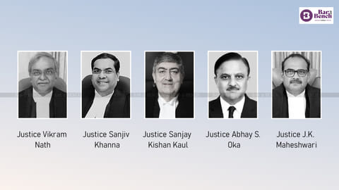 Justice Vikram Nath, Justice Sanjiv Khanna, Justice SK Kaul, Justice Abhay S. Oka, Justice J.k. Maheshwari