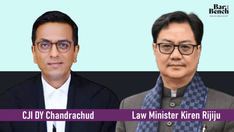 CJI DY Chandrachud and Law Minister Kiren Rijiju
