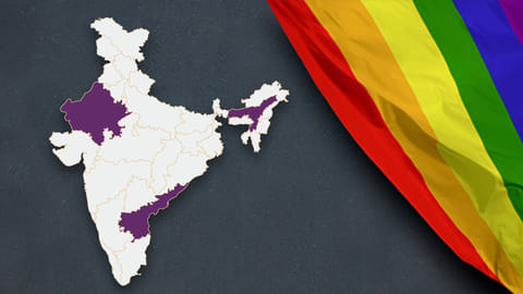  LGBTQ  and India Map