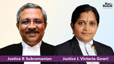 Justices R Subramanian and L Victoria Gowri