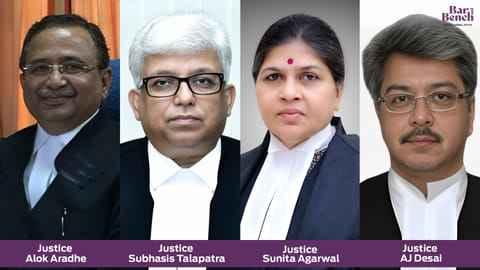 Justices Alok Aradhe, Subhasis Talapatra, Sunita Agarwal, AJ Desai