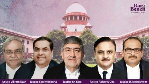 Justice Vikram Nath, Justice Sanjiv Khanna, Justice SK Kaul, Justice Abhay S. Oka, Justice J.K. Maheshwar