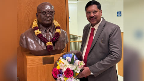 Justice BR Gavai pays homage to Dr. Ambedkar at Columbia University