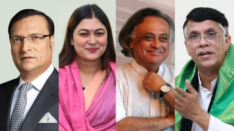 Rajat Sharma and Ragini Nayak,  Jairam Ramesh and Pawan Khera
