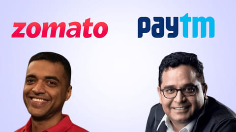 Deepinder Goyal of Zomato and Vijay Shekhar Sharma of Paytm