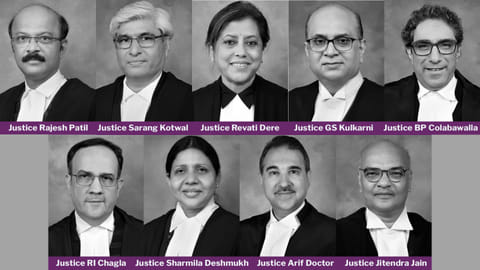 Justices Rajesh Patil, Sarang Kotwal, Revati Mohite Dere, GS Kulkarni, BP Colabawalla, RI Chagla, Sharmila Deshmukh, Arif Doctor, Jitendra Jain