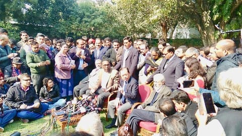 Supreeme Court Justices Chelameswar, Ranjan Gogoi, Madan Lokur and Kurian Joseph held a press conference against CJI Dipak Misra
