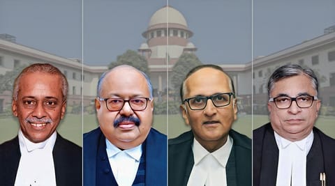 Supreme Court now has 34 judges; Justices V Ramasubramanian, Krishna Murari, S Ravindra Bhat, Hrishikesh Roy sworn-in