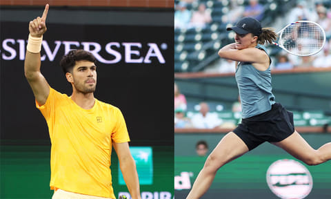 இண்டியன்வெல்ஸ் ஓபன் சர்வதேச டென்னிஸ் - அல்காரஸ், ஸ்வியாடெக் 4-வது சுற்றுக்கு முன்னேற்றம்