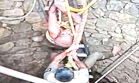 கிணற்றில் தவறி விழுந்து 3 நாட்களாக உயிருக்கு போராடிய முதியவர்
