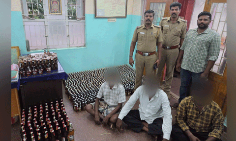 கோவில்பட்டியில் சட்ட விரோதமாக மதுபானம் விற்ற 3 பேர் கைது: 994 பாட்டில்கள் பறிமுதல்