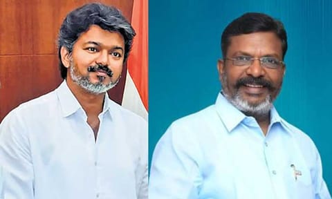 முதல்-அமைச்சராக பதவி ஏற்கும் விஜய்க்கு திருமாவளவன் வாழ்த்து