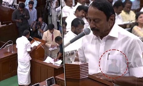 சட்டைப்பையில் ஜெயலலிதா படத்துடன் எம்.எல்.ஏ.வாக பதவியேற்ற செங்கோட்டையன்