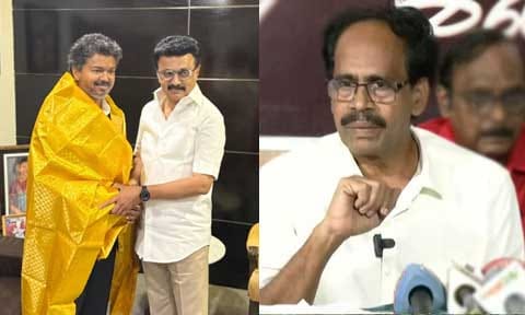 ‘அரசியலில் புதிய பண்பாட்டை துவக்கி வைத்துள்ள முதல்-அமைச்சர் விஜய்க்கு வாழ்த்துகள்’ - இந்திய கம்யூனிஸ்ட் கட்சி 