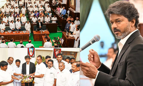அரசின் பெரும்பான்மையை நிரூபிக்க இன்று வாக்கெடுப்பு: கட்சிகளிடம் நம்பிக்கை கோருகிறார் விஜய்