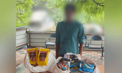 7 கிலோ தடை செய்த புகையிலை பொருட்கள் வைத்திருந்தவர் கைது: ரூ.27 ஆயிரம் பறிமுதல்