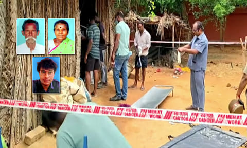 கஞ்சா போதையில் தாத்தா, பாட்டியை கொன்று எரித்த வாலிபர் - திருவாரூரில் பரபரப்பு 