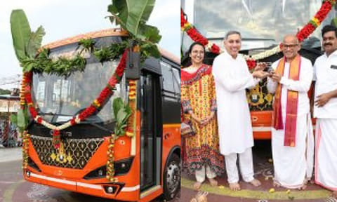 திருப்பதி தேவஸ்தானத்துக்கு மின்சார பேருந்து நன்கொடையாக வழங்கிய சென்னை பக்தர்