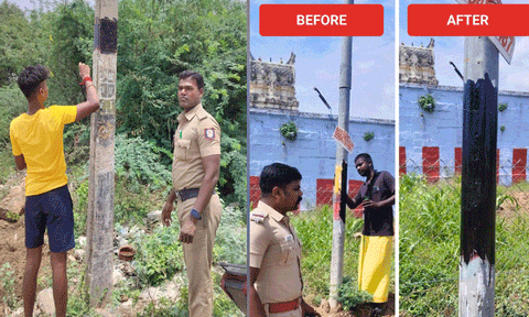 திருநெல்வேலியில் இன்று 61 இடங்களில் சாதிய குறியீட்டு அடையாளங்கள் அகற்றம்: காவல்துறை தகவல்