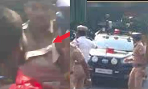 முதல்-அமைச்சர் விஜய் கான்வாயில் புகுந்த வாலிபரால் பரபரப்பு