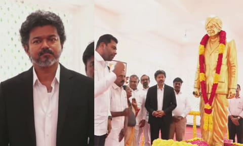 அயோத்திதாச பண்டிதர் சிலைக்கு முதல்-அமைச்சர் விஜய் மரியாதை