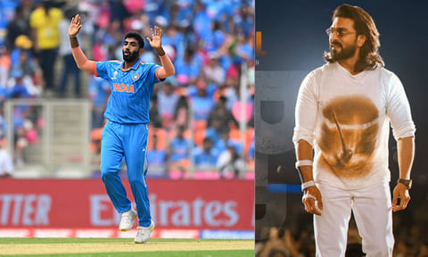 பும்ராவை 'கால்பந்து வீரர்' என சொன்ன ராம் சரண் - இணையத்தில் வைரலாகும் வீடியோ