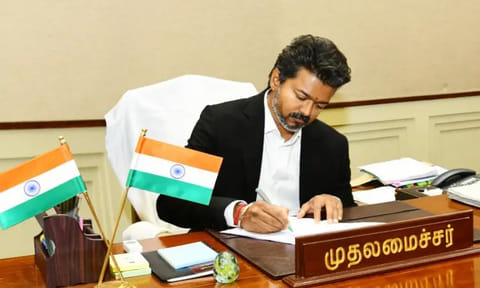 விவசாய கடன் தள்ளுபடி:  முதல்-அமைச்சர் விஜய் அறிவிப்பு
