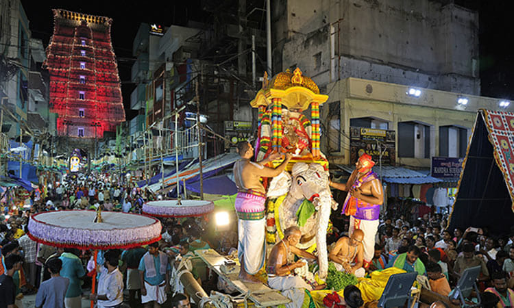 திருப்பதி பிரம்மோற்சவ விழா... அனுமன், கஜ வாகனங்களில் கோவிந்தராஜ சுவாமி வீதிஉலா