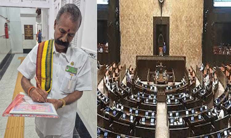 மாநிலங்களவை இடைத்தேர்தலில் தேர்தல் மன்னன் பத்மராஜன் வேட்புமனு தாக்கல்