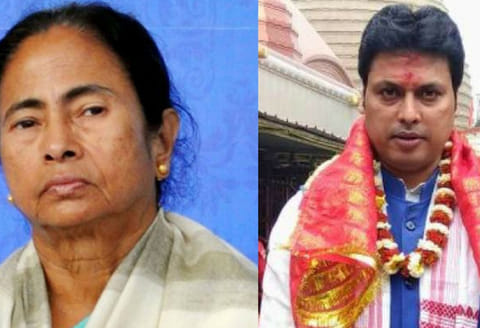 உங்கள் மூளையை மருத்துவமனைக்கு சென்று பரிசோதிக்கவும் மம்தா பாணர்ஜிக்கு திரிபுரா முதல்-மந்திரி பதிலடி