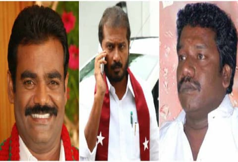 முதலமைச்சர் பழனிசாமியுடன், தமிமுன் அன்சாரி, தனியரசு, கருணாஸ் சந்திப்பு