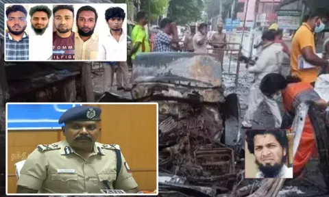 கோவையில் கார் வெடிப்பு: கைதான 5 பேர் மீதும் உபா சட்டத்தின் கீழ் வழக்குப்பதிவு