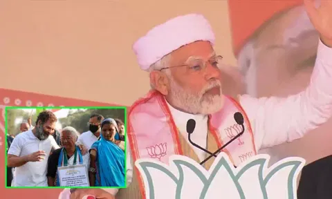 நர்மதா அணை திட்டத்திற்கு தடை போட்ட பெண்ணுடன் நடைபயணம்... ராகுல் காந்தியை சாடிய பிரதமர் மோடி