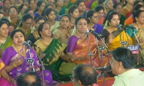 தியாகராஜர் 176-வது ஆராதனை விழா: பஞ்சரத்ன கீர்த்தனைகள் பாடும் நிகழ்வு தொடங்கியது