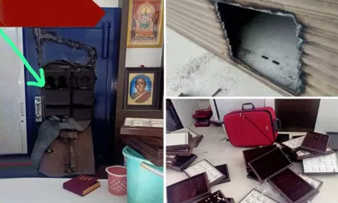 நகைக்கடையின் ஷட்டரை துளையிட்டு 9 கிலோ தங்கம் கொள்ளை - சென்னையில் துணிகர சம்பவம்