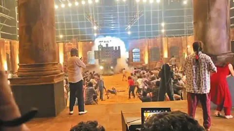 பூந்தமல்லி அருகே நடிகர் விஷால் படப்பிடிப்பு தளத்தில் விபத்து - சமூக வலைதளங்களில் வீடியோ வைரல்