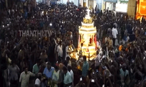 பழனி பங்குனி உத்திர நிறைவு விழா..தங்கத்தேரில் வலம் வந்த தண்டாயுதபாணி